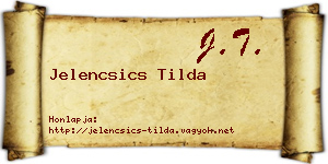 Jelencsics Tilda névjegykártya